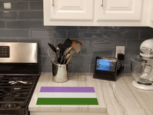 Load image into Gallery viewer, Genderqueer Pride Glass Cutting Boards – Durable, Decorative Kitchen Art Large