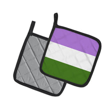 Load image into Gallery viewer, Genderqueer Pride Pot Holders - Set of 2 - Heat-Resistant Kitchen Essentials