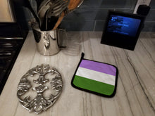 Load image into Gallery viewer, Genderqueer Pride Pot Holders - Set of 2 - Heat-Resistant Kitchen Essentials