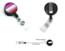 Load image into Gallery viewer, Lesbian Pride Retractable Badge Reel