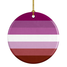 Load image into Gallery viewer, Lesbian Pride Ceramic Ornament