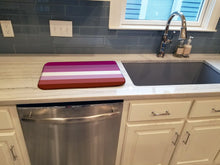 Load image into Gallery viewer, Lesbian Pride Dish Drying Mat – Absorbent, Artistic Kitchen Essentials