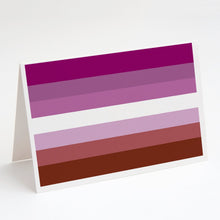 Load image into Gallery viewer, Lesbian Pride Greeting Cards -  Blank Note Cards – 8-Pack of Artist-Designed Cards with Envelopes