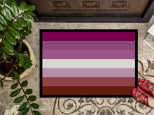 Load image into Gallery viewer, Lesbian Pride Doormat - 24x36 Decorative Floor Mat – Indoor/Outdoor Rug with Artistic Flair