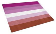 Load image into Gallery viewer, Lesbian Pride Glass Cutting Boards – Durable, Decorative Kitchen Art Large