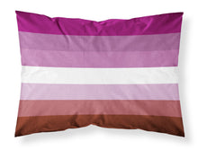 Load image into Gallery viewer, Lesbian Pride Fabric Standard Pillowcase – Artistic Decorative Front, White Back