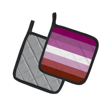 Load image into Gallery viewer, Lesbian Pride Pot Holders - Set of 2 - Heat-Resistant Kitchen Essentials