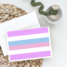 Load image into Gallery viewer, Bigender Pride Greeting Cards -  Blank Note Cards – 8-Pack of Artist-Designed Cards with Envelopes
