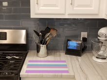 Load image into Gallery viewer, Bigender Pride Glass Cutting Boards – Durable, Decorative Kitchen Art Large