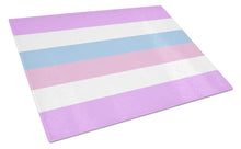 Load image into Gallery viewer, Bigender Pride Glass Cutting Boards – Durable, Decorative Kitchen Art Large