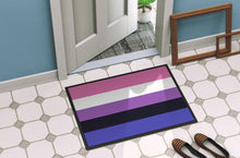 Load image into Gallery viewer, Genderfluid Pride Doormat - 18x27 Decorative Floor Mat – Indoor/Outdoor Rug with Artistic Flair