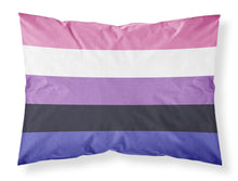 Load image into Gallery viewer, Genderfluid Pride Fabric Standard Pillowcase – Artistic Decorative Front, White Back