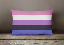 Load image into Gallery viewer, Genderfluid Pride Canvas Fabric Decorative Pillow