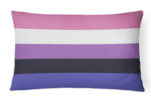 Load image into Gallery viewer, Genderfluid Pride Canvas Fabric Decorative Pillow