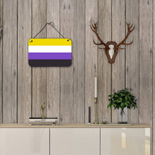 Load image into Gallery viewer, Nonbinary Pride Wall or Door Hanging Prints