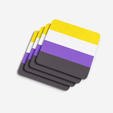 Load image into Gallery viewer, Nonbinary Pride Foam Coaster