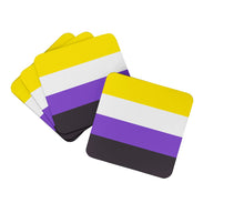 Load image into Gallery viewer, Nonbinary Pride Foam Coaster