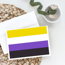 Load image into Gallery viewer, Nonbinary Pride Greeting Cards -  Blank Note Cards – 8-Pack of Artist-Designed Cards with Envelopes