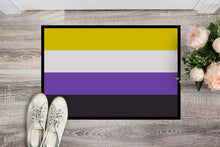 Load image into Gallery viewer, Nonbinary Pride Doormat - 24x36 Decorative Floor Mat – Indoor/Outdoor Rug with Artistic Flair