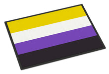 Load image into Gallery viewer, Nonbinary Pride Doormat - 24x36 Decorative Floor Mat – Indoor/Outdoor Rug with Artistic Flair
