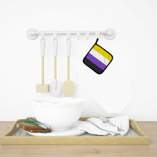 Load image into Gallery viewer, Nonbinary Pride Pot Holders - Set of 2 - Heat-Resistant Kitchen Essentials