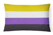 Load image into Gallery viewer, Nonbinary Pride Canvas Fabric Decorative Pillow