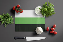 Load image into Gallery viewer, Neutrois Pride Glass Cutting Boards – Durable, Decorative Kitchen Art Large
