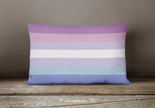 Load image into Gallery viewer, Bigender Pride Canvas Fabric Decorative Pillow