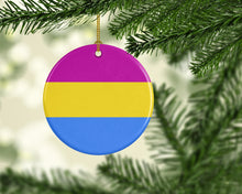 Load image into Gallery viewer, Pansexual Pride Ceramic Ornament