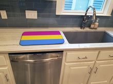 Load image into Gallery viewer, Pansexual Pride Dish Drying Mat – Absorbent, Artistic Kitchen Essentials
