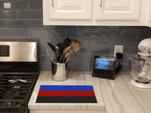 Load image into Gallery viewer, Polyamorous Pride Glass Cutting Boards – Durable, Decorative Kitchen Art Large
