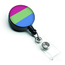 Load image into Gallery viewer, Polisexual Pride Retractable Badge Reel