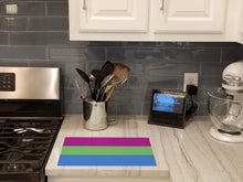 Load image into Gallery viewer, Polisexual Pride Glass Cutting Boards – Durable, Decorative Kitchen Art Large