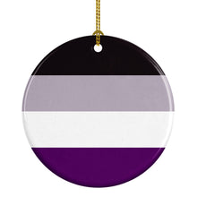 Load image into Gallery viewer, Asexual Pride Ceramic Ornament