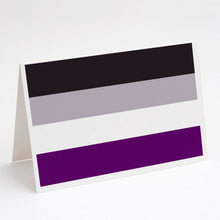 Load image into Gallery viewer, Asexual Pride Greeting Cards -  Blank Note Cards – 8-Pack of Artist-Designed Cards with Envelopes