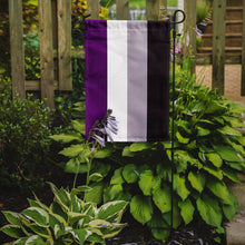 Load image into Gallery viewer, Asexual Pride Garden Flag – LGBTQ+ Inclusive Outdoor Yard Decor