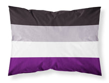 Load image into Gallery viewer, Asexual Pride Fabric Standard Pillowcase – Artistic Decorative Front, White Back