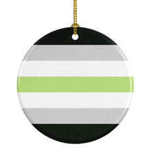 Load image into Gallery viewer, Agender Pride Ceramic Ornament