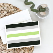 Load image into Gallery viewer, Agender Pride Greeting Cards -  Blank Note Cards – 8-Pack of Artist-Designed Cards with Envelopes