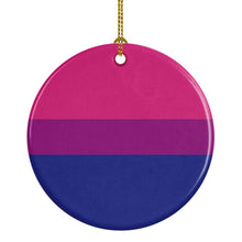 Load image into Gallery viewer, Bisexual Pride Ceramic Ornament