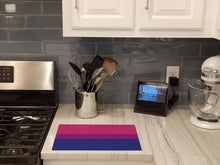 Load image into Gallery viewer, Bisexual Pride Glass Cutting Boards – Durable, Decorative Kitchen Art Large