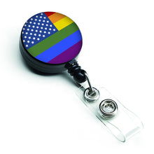 Load image into Gallery viewer, USA Gay Pride Retractable Badge Reel