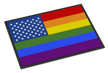Load image into Gallery viewer, USA Gay Pride Doormat - 24x36 Decorative Floor Mat – Indoor/Outdoor Rug with Artistic Flair