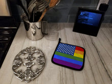Load image into Gallery viewer, USA Gay Pride Pot Holders - Set of 2 - Heat-Resistant Kitchen Essentials