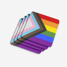 Load image into Gallery viewer, Gay Pride Progress Pride Foam Coaster