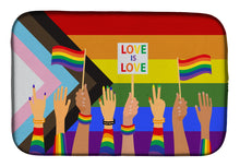 Load image into Gallery viewer, Gay Pride Parade Progress Pride Dish Drying Mat – Absorbent, Artistic Kitchen Essentials