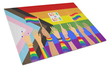 Load image into Gallery viewer, Gay Pride Parade Progress Pride Glass Cutting Boards – Durable, Decorative Kitchen Art Large