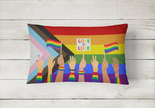 Load image into Gallery viewer, Gay Pride Parade Progress Pride Canvas Fabric Decorative Pillow
