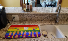 Load image into Gallery viewer, Gay Pride Parade Dish Drying Mat – Absorbent, Artistic Kitchen Essentials