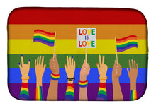 Load image into Gallery viewer, Gay Pride Parade Dish Drying Mat – Absorbent, Artistic Kitchen Essentials